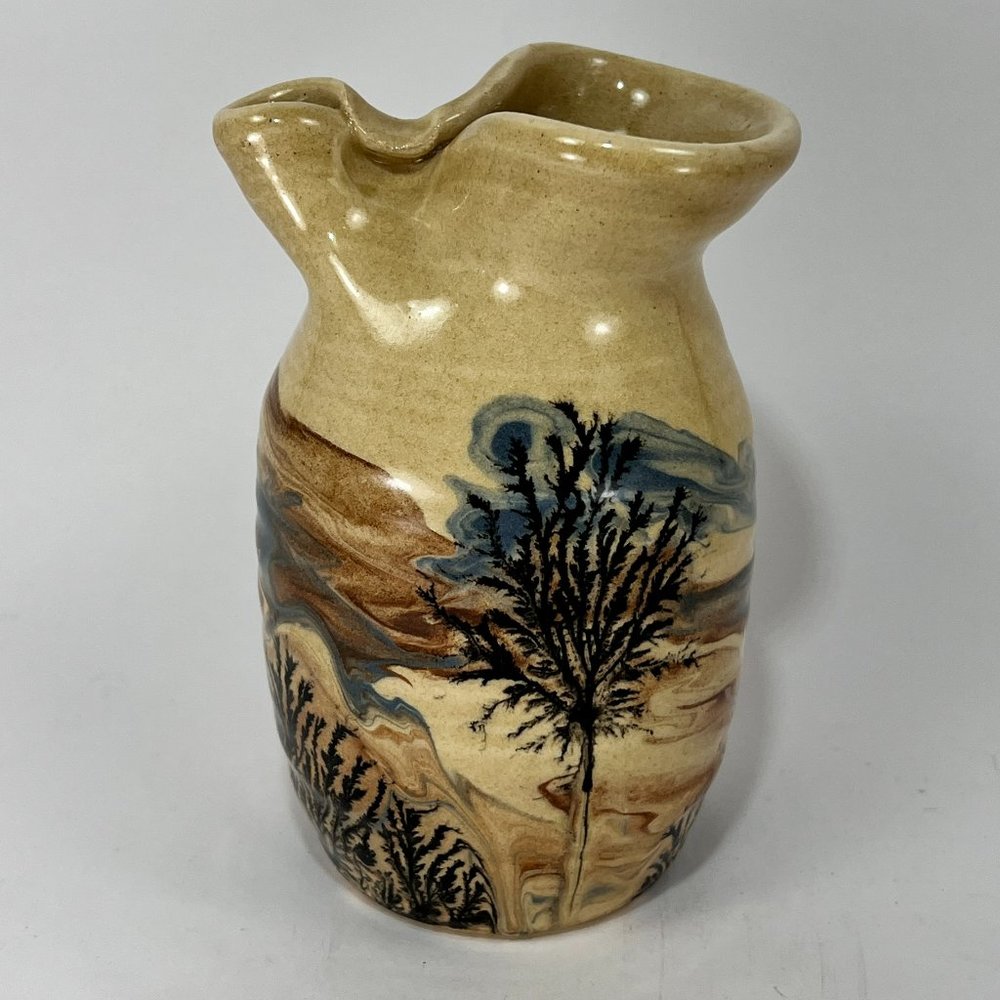 Sevierville Stoneware Creamer Pottery Pinched Mocha Diffusion Rustic TN